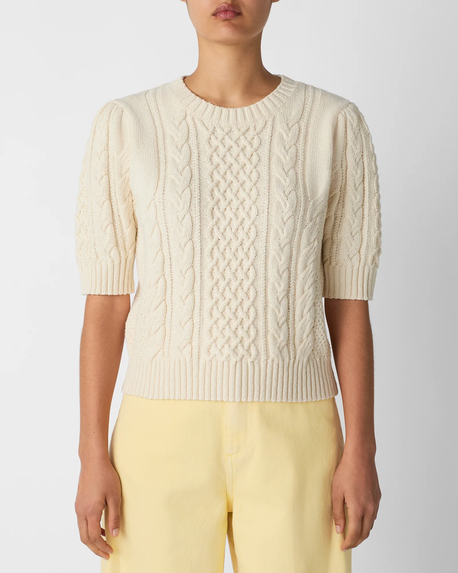Port Fairy Short Sleeve Cable Knit