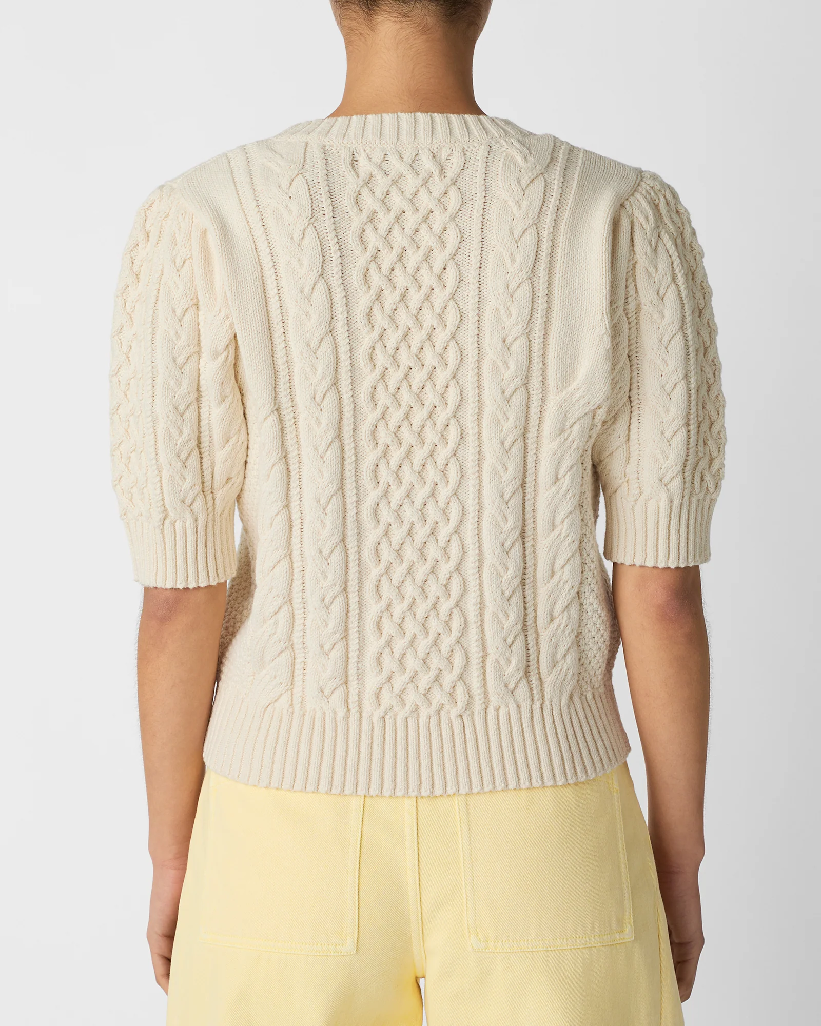 Port Fairy Short Sleeve Cable Knit - Image 4